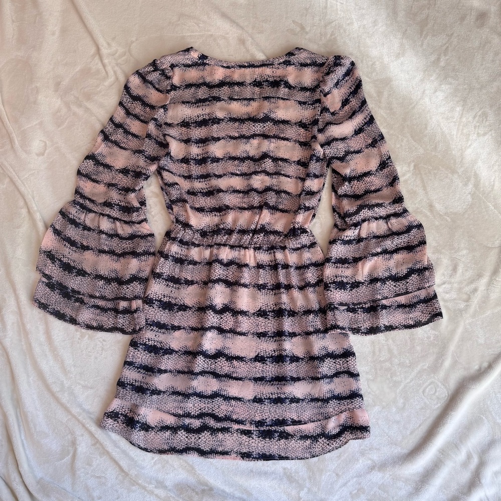 Parker Pink and Black flounce dress, Size M